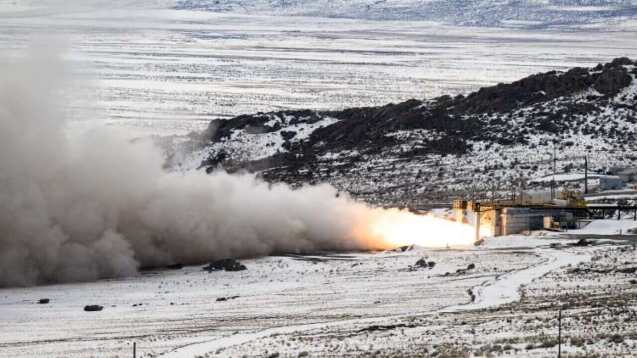 Northrop Grumman test fires stage-one solid rocket motor for Sentinel Missile