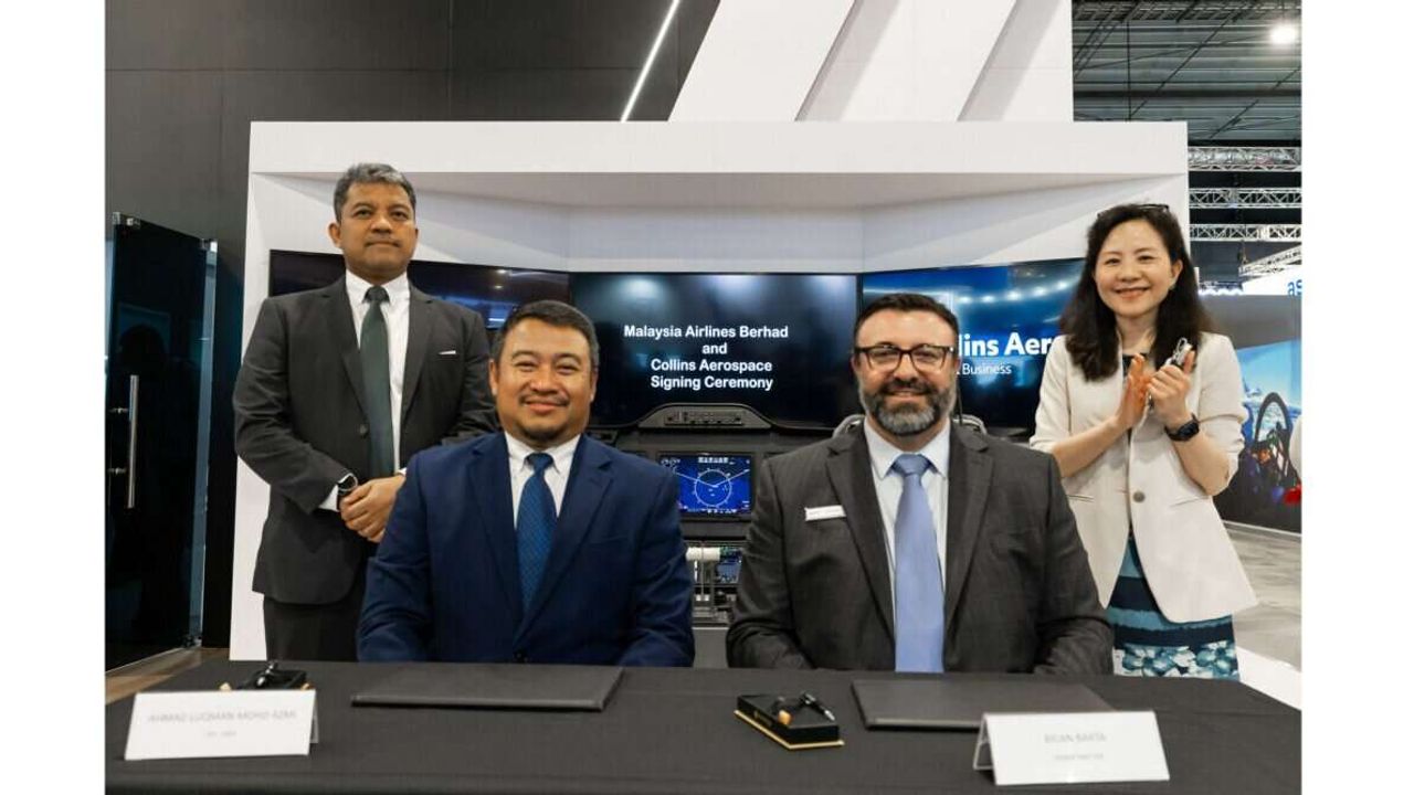 Collins Aerospace and Malaysia Airlines sign agreement to provide new avionics and systems support
