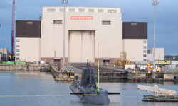 Royal Navy's newest submarine goes under water for the first time