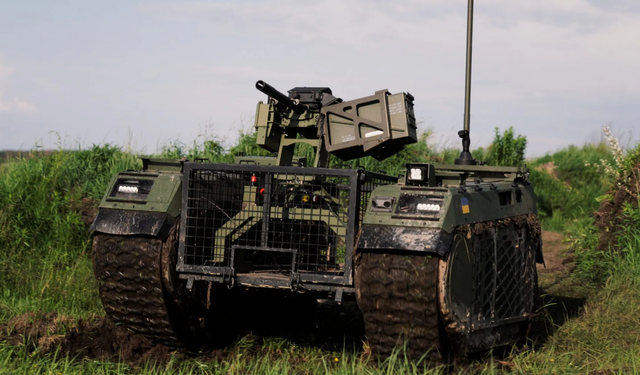 Milrem and Frontline test THeMIS UGV with BURIA weapon station