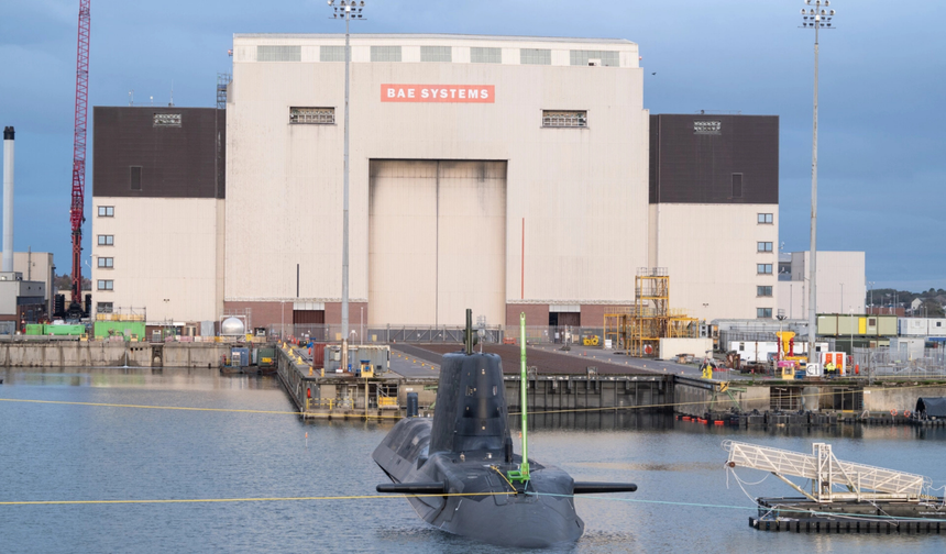 Royal Navy's newest submarine goes under water for the first time