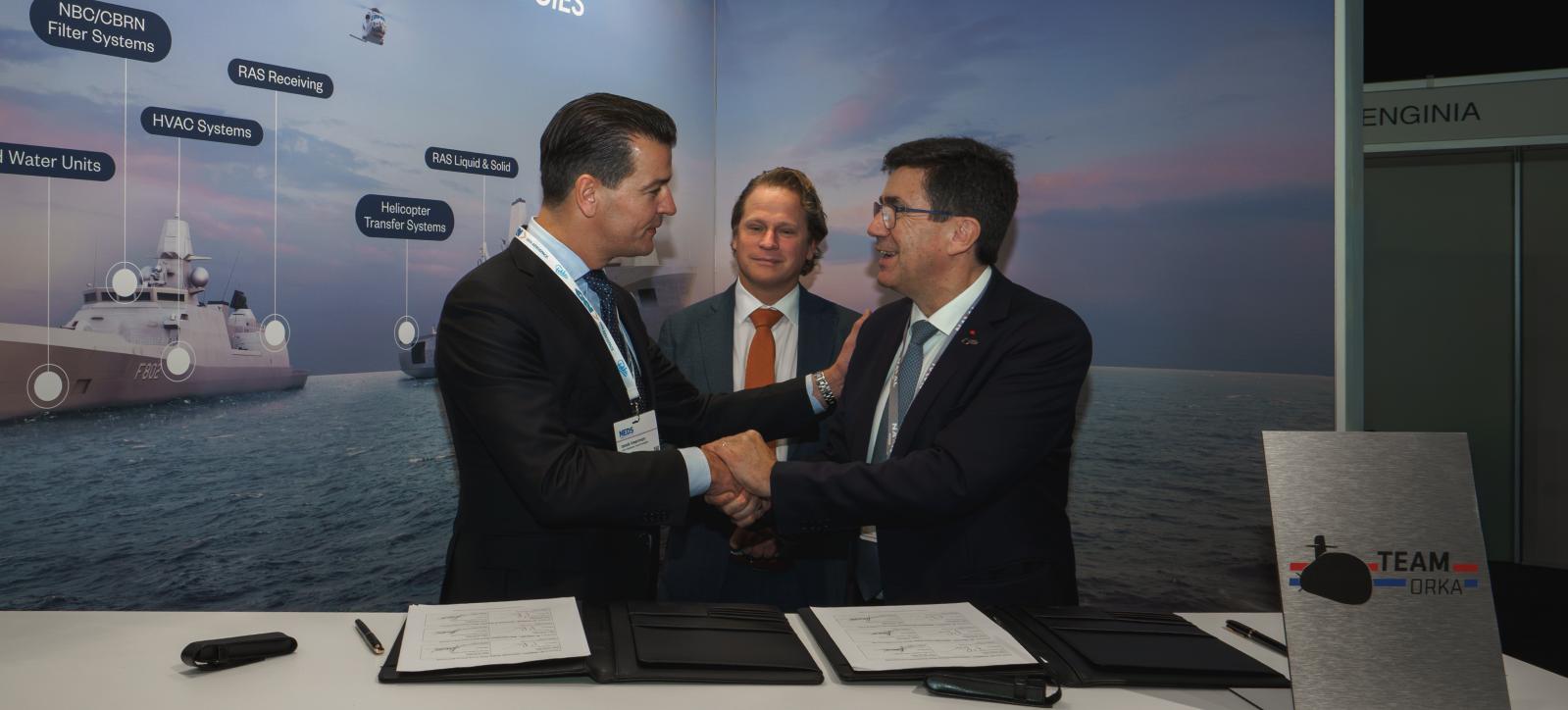 Izaak Veerman (Ceo Van Halteren) En Pierre Éric Pommellet (Ceo Naval Group)